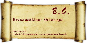 Brauswetter Orsolya névjegykártya