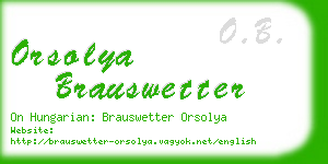 orsolya brauswetter business card